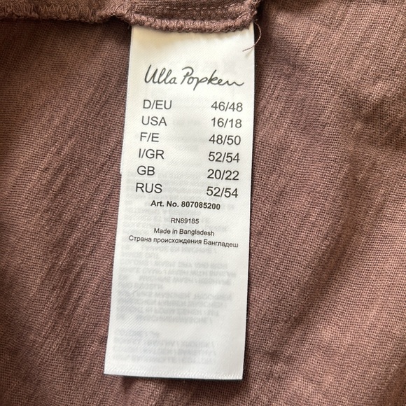 Ulla Popken “Jam” Asymmetrical Tank Top Racerback Brown XL(16/18) - Picture 10 of 13